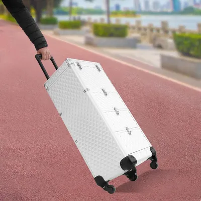 Immagine prodotto di Custodia per trucchi - Trolley per trucchi - Beauty case - Custodia per cosmetici - Custodia per il trucco - Cubo d'acqua in alluminio