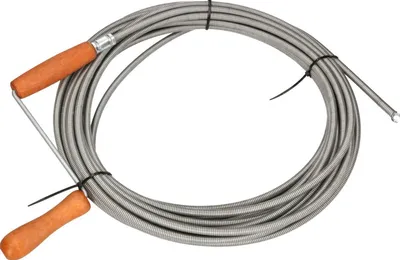Produktbild von KOTARBAU® Rohrreinigungswelle 10 m x Ø 9mm Federstahldraht Verzinkt Alle Größen Kanal Flexibel Spirale Holzgriff Kopf Klauenform Kurbel Für alle Abflüsse