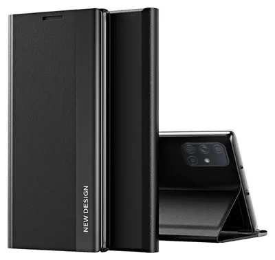 Image de Galaxy A51 Case, étui magnétique en cuirPolyuréthaneavec fonction stand pour Samsung Galaxy A51 5G / A51 4G noir