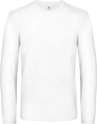 Produktbild von Herren-T-Shirt, Langarm - B&C #E190 LSL - white - Größe XL