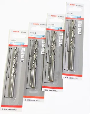 Produktbild von BOSCH HSS-G Metallbohrer Set 4-tlg. Bohrwerk…