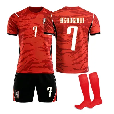 Obrázek produktu pro #7 HEUNGMIN Dres pro děti i dospělé, domácí zápas Jižní Koreje pro Mistrovství světa ve fotbale 2026, VELIKOST:XXXL