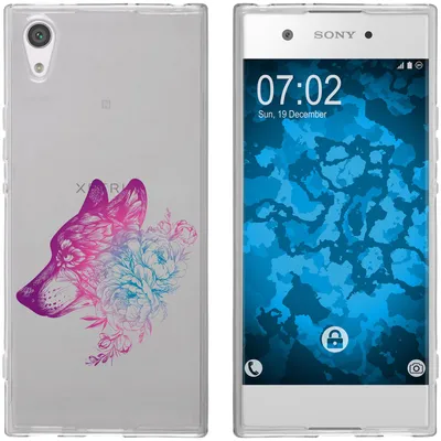 Produktbild von PhoneNatic Case kompatibel mit Sony Xperia XA1 Silikon-Hülle Floral Wolf M3-6