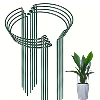 Produktbild von 10er-Pack Pflanzenständer für den Garten, halbrunde Pflanzenständer aus Metall, Blumenständer, Topfpflanzenständer (40 x 25 cm)