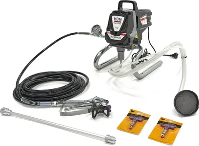 Immagine prodotto di Pistola airless per pompa verniciatura idrodinamica, pistola a spruzzo di vernice airless, kit uso commerciale per forniture di verniciatura per auto casa interiore esteriore, attrezzatura vernice 1010w Hbm