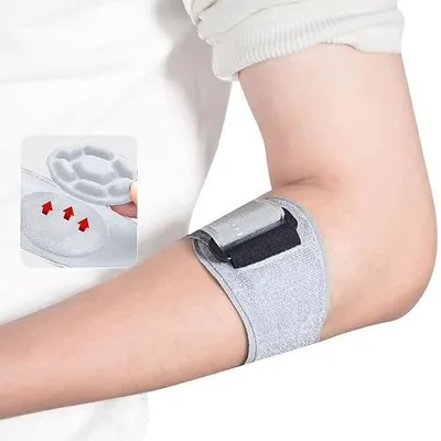 Zdjęcie produktu dla Opaska na łokieć tenisisty stabilizator kompresyjny silikon zestaw 2 szt