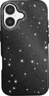 Image de Avizar, coque iPhone 17 bi-matière avec finition scintillante, noir