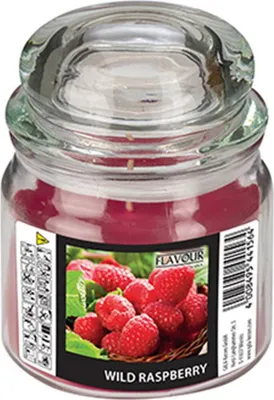 Produktbild von Gala Flavour by GALA Bonbonglas mit Wachsfüllung, MAXI Ø 90 mm, 120 mm weinrot - Wild Raspberry 96965 Duftkerzen mit Deckel Design-Kerzen