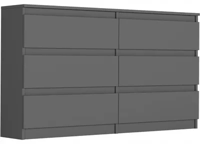 Obrázek produktu pro Komoda 140 cm 6 zásuvek skříňka FRAMIRE R-140 antracit