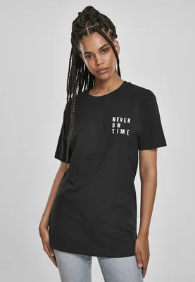 Obrázek produktu pro Dámské tričko Mr. Tee Ladies Never On Time Tee black - 4XL