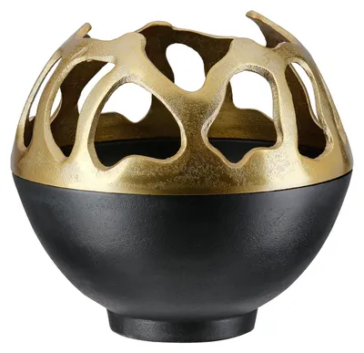 Obrázok produktu pre GILDE Wind light Branca zlatá farba, čierna H. 25 cm, 57721