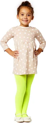 Produktbild von Merry Style Kinder Strumpfhose für Mädchen Microfaser 60 DEN WLSS001 (Neongelb, 128-134)