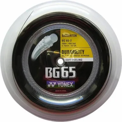 Produktbild von Yonex Bg 65 200 M Badmintonschlägersaite Schwarz 0.70 mm Schwarz 0.70 mm