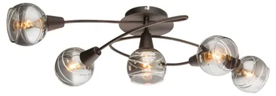 Produktbild von LED Deckenleuchte, Metall, bronzefarben, Glas, rauch, klar