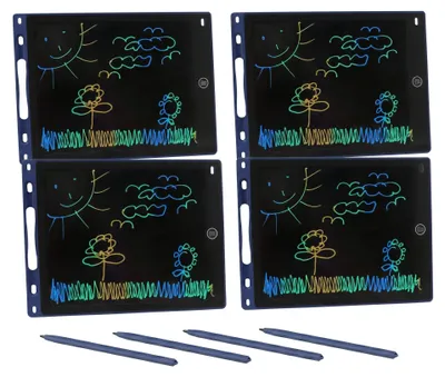 Produktbild von 4 St. GENIE WP 10 LCD-Schreibtafel 10 Zoll – papierlos Notizen & Zeichnen, Löschknopf + Sperre