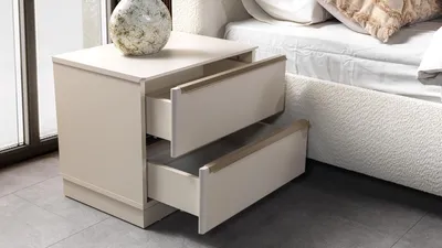 Immagine prodotto di Comodini in stile moderno, colore bianco, nuovi, pratici, per una camera da letto confortevole