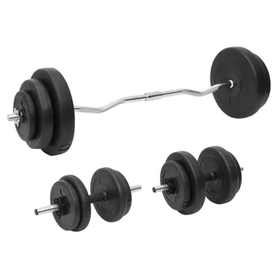 Produktbild von Langhantel und Kurzhantel mit Gewichten 60 kg