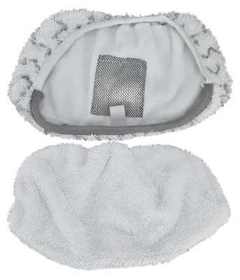 Image de 2 tampons de nettoyage en microfibre pour mop, pièces de rechange pour les serpillères vapeur