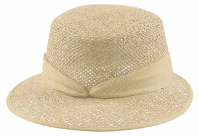 Produktbild von Damen Strohhut Sommerhut Strandhut Chiffonband, Weiss, 56
