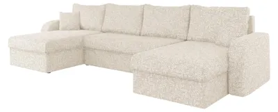 Produktbild von MIRJAN24 Ecksofa Kris U Lux, Stilvoll Eckcouch mit Bettkasten und Schlaffunktion, Schlafsofa (Farbe: Bella 05)