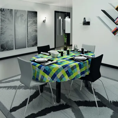Produktbild von d-c-table® Tischdecke Manhattan Victor 130 x 160 cm, blau