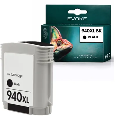 Image de Cartouche d'encre Evoke, compatible avec HP 940 XL C4906A, noire, 58,5 ml, compatible avec les modèles OfficeJet 8500, Pro 8000, 8500 et 8500A, Image générée par une IA