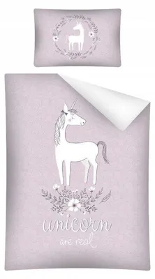 Produktbild von Detexpol Kinderbettwäsche Einhorn Bambus 90x120 cm