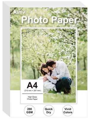 Zdjęcie produktu dla 50 arkuszy błyszczącego papieru fotograficznego A4 o gramaturze 200 g/m² do drukarek