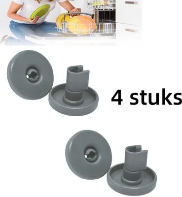 Image de Lot de 4 roulettes pour lave-linge, adaptées aux modèles Favorit, Privileg et Zanussi, 4 pièces, 2,9 cm de diamètre