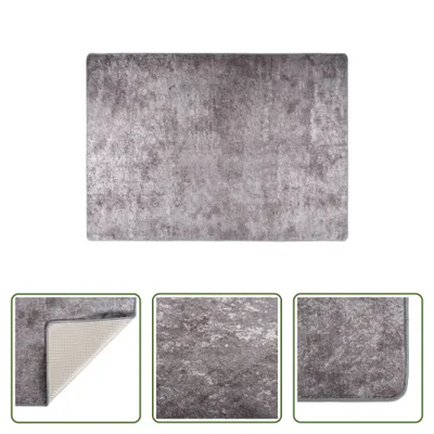 Produktbild von The Living Store Teppich Waschbar Grau 120x180 cm Rutschfest