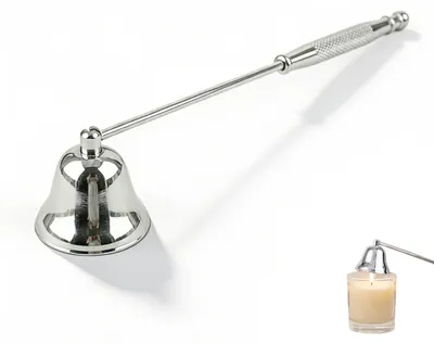 Kerzenlöscher aus Edelstahl, 20 cm, silber, 60 g