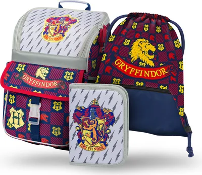 Produktbild von BAAGL Zippy Harry Potter Gryffindor Schulranzen-Set 3tlg: Schulranzen, Federmäppchen, Turnbeutel