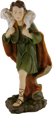 Produktbild von FADEDA Hirte   / Höhe:60 cm / handbemalt / detailgetreue Krippen Figuren - Weihnachten Tisch Dekoration Krippe Zubehör