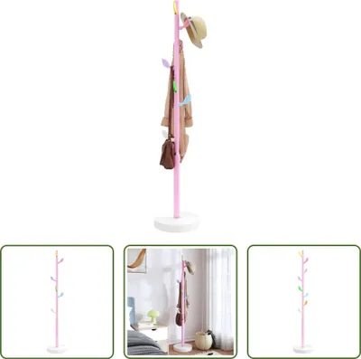 Zdjęcie produktu dla The Living Store Wieszak na ubrania różowy 172 cm Żelazo malowane proszkowo