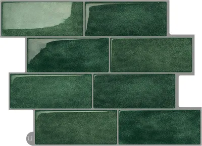 Produktbild von 10 stück Fliesenaufkleber - 3D-Fliesenaufkleber - 29.3 x 21.3 cm - Wasserdicht Ölfest Selbstklebende für Fliesen, Küche, Bad, Holzoberflächen – grün