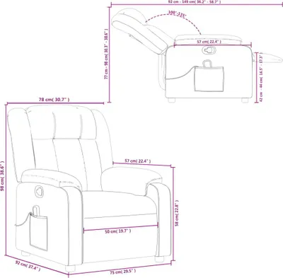 Obrázok produktu pre vidaXL Masážne kreslo Relax kreslo Sivá Imitácia kože