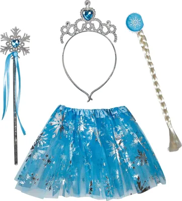Produktbild von Prinzessin Märchenkönigin Tiara Diadem Tutu Set Zauberstab Karneval