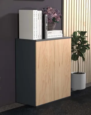 Produktbild von VCM Holz Kommode | Sideboard mit Drehtüren | Maße ca. H. 73 x B. 60 x T. 32 cm - Dalosa 2