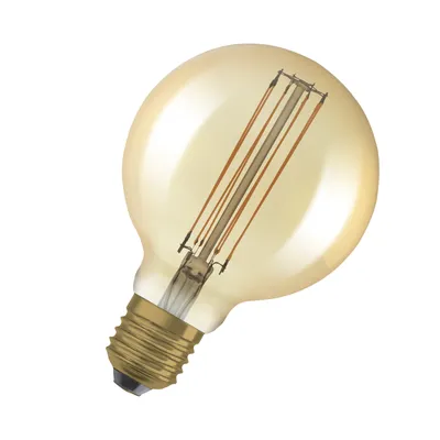 Zdjęcie produktu dla Żarówka LED Dekoracyjna G95 Kula E27 8.8W = 60W 806lm 2200K Ciepła 320° Filament Ściemnialna Vintage 1906 Osram