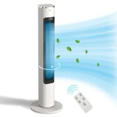 Produktbild von Kaltluftventilator Klimaanlage Turmventilator Luftkuehler DT7 Wasserkuehlung Klimaanlage 50W Ventilator Mit Verdunstungskuehler 12h Timer 3 Modi