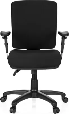 Obrázek produktu pro hjh OFFICE Profesionální kancelářská židle ZENIT BASE Ergonomická kancelářská židle s područkami (výškově nastavitelná) látka černá Otočná židle pro kancelář, domácnost