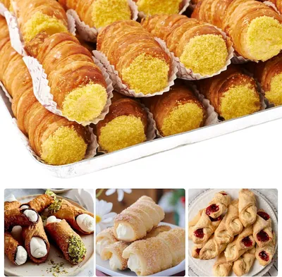 Produktbild von Set von Cannoli-Backformen aus rostfreiem Stahl für vielseitigen Backspaß