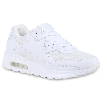 Produktbild von Mytrendshoe Damen Laufschuhe Profilsohle Sportschuhe Neon Turnschuhe 810581, Farbe: Weiß, Größe: 37