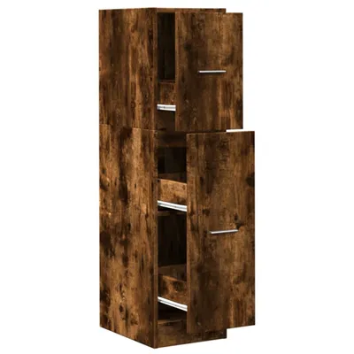 Produktbild von vidaXL Apothekerschrank Räuchereiche 30x41x118 cm Holzwerkstoff