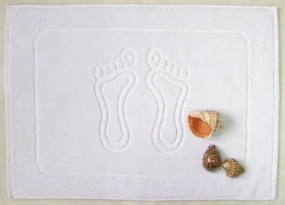 Produktbild von Badezimmerteppich Handtuch Fußabdruck Matte 50X70 Baumwolle - Badezimmerteppich