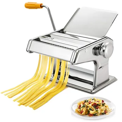 Nudelmaschine aus Edelstahl, manuell, für Tagliatelle, Spaghetti, Lasagne