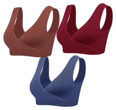 Immagine prodotto di Set di 3 reggiseni da allattamento senza cuciture per mamme
