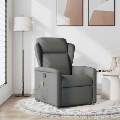 Produktbild von vidaXL Massage-Relaxsessel, Stoff, Dunkelgrau