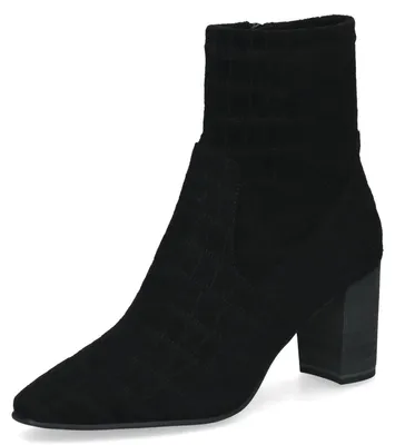 Image de Botte pour femme Caprice, modèle à talon, en textile, couleur noire, taille 42