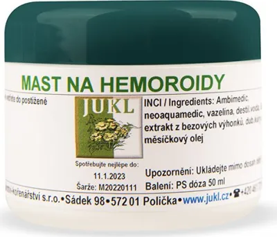 Produktbild von Salbe mit Holunder, Ringelblumenöl, Eichenrinde gegen Hämorrhoiden und Venenleiden 50 ml